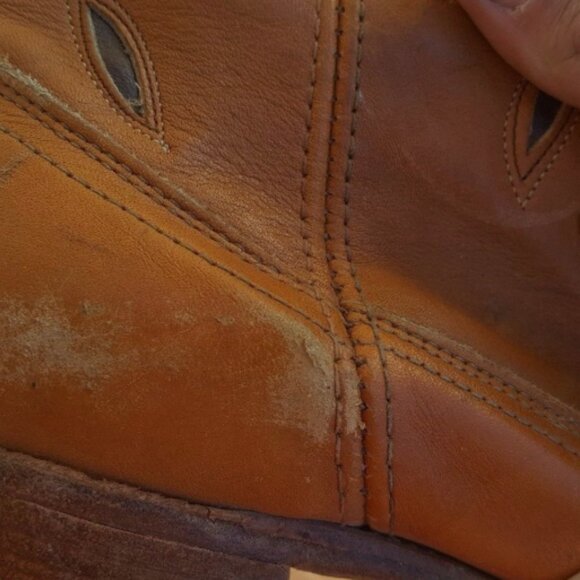 VTG DINGO ACME WOMEN'S TAN MARBLED LEATHER WESTERN sz6.5 COWBOY BOOTS RS 40402 - Picture 10 of 12